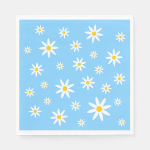 Blue Daisy Paper Napkins