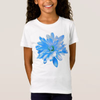 Blue daisy, retro floral photo