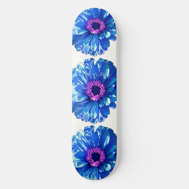 Blue Daisy Skateboard (Front)