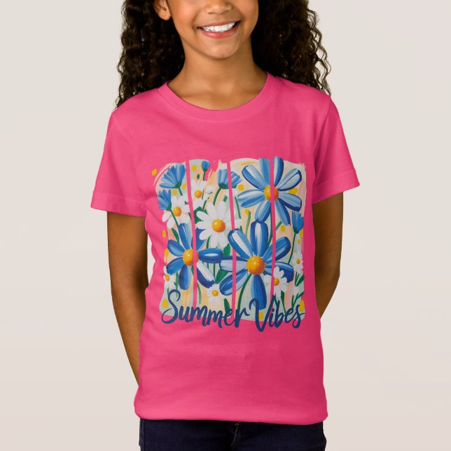 Blue Daisy   T-Shirt (Front)