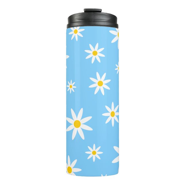 Blue Daisy Thermal Tumbler (Front)