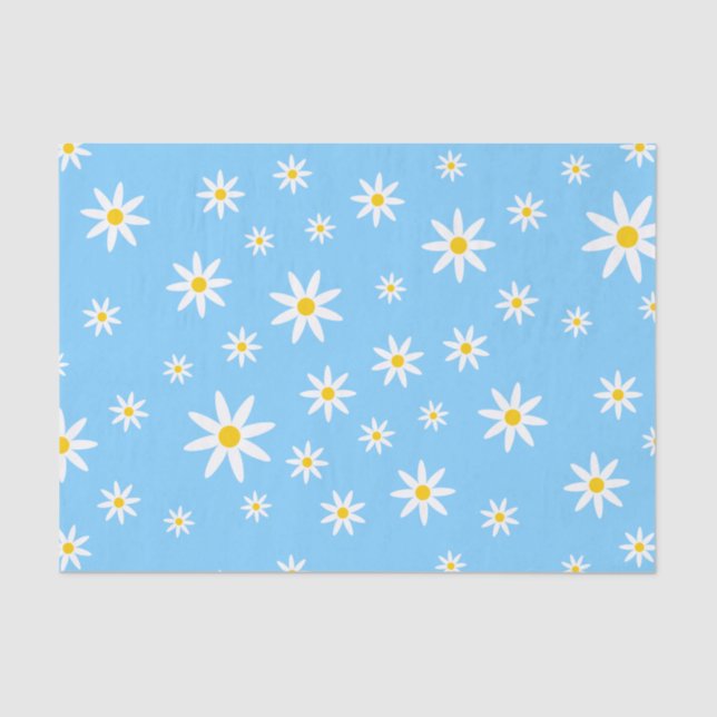 Blue Daisy Tissue Paper (Front)