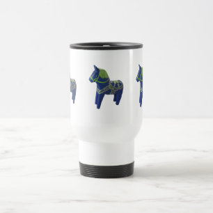 Blue Dala Horse Commuter Mug