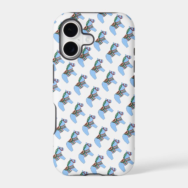 Blue Dala Horse iPhone case (Back)