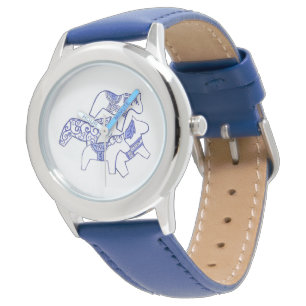Blue Dala Horse Watch