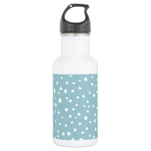 Blue Dalmatian Spots, Dalmatian Dots, Dotted Print 532 Ml Water Bottle