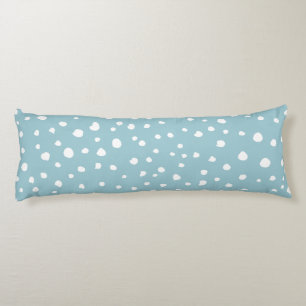 Blue Dalmatian Spots, Dalmatian Dots, Dotted Print Body Cushion