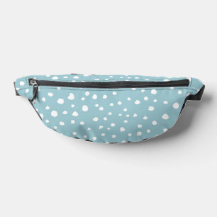 Blue Dalmatian Spots, Dalmatian Dots, Dotted Print Bum Bags