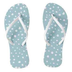 Blue Dalmatian Spots, Dalmatian Dots, Dotted Print Jandals