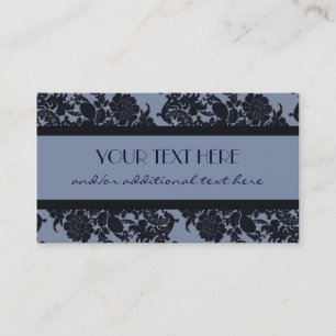 Blue Damask Business Card