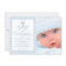 Blue Damask Cross Boy Photo Baptism
