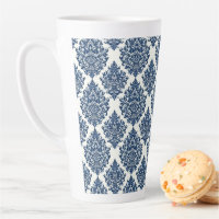blue damask design