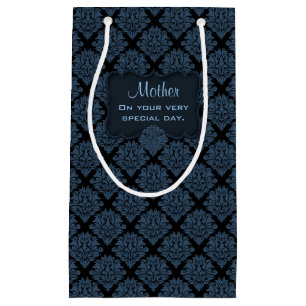 Blue Damask-Gift Bag S