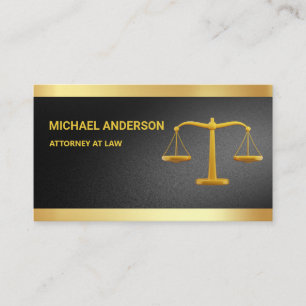 Blue Damask Gold Justice Scale Lawyer Attorney  Business Card