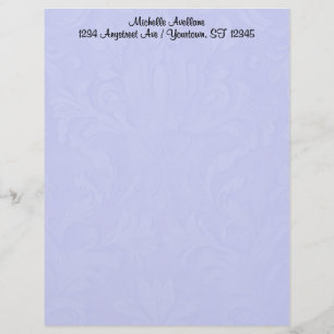 Blue Damask Letterhead