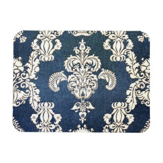 blue damask magnet