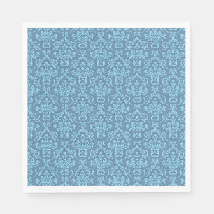 Blue Damask Pattern Napkin