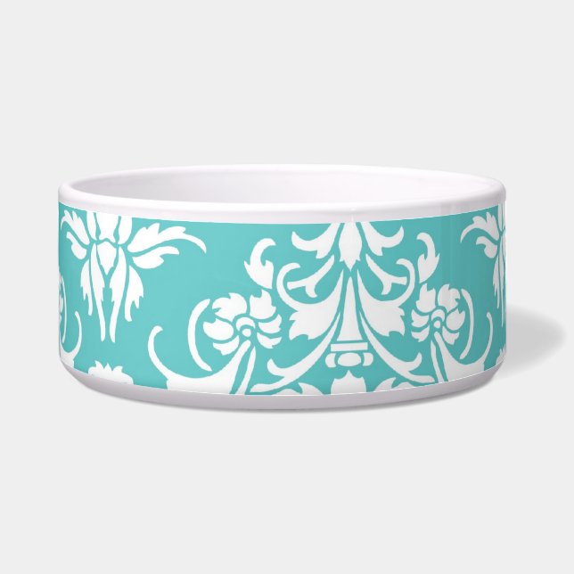 Blue damask pattern vintage girly chic chandelier (Front)