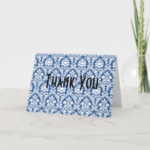 Blue Damask Thank You
