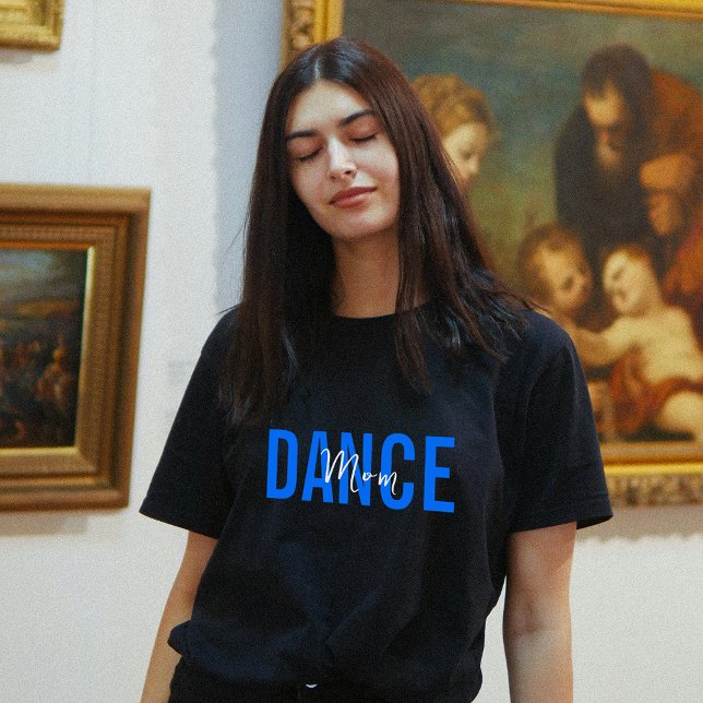 Blue Dance Mum Dance Lover Black T-Shirt (Blue Dance Mom Dance Lover Black T-Shirt)