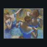 Blue Dancers Edgar Degas Postcard<br><div class="desc">Blue Dancers Postcard by French impressionist artist Edgar Degas.
Degas is famous for his drawings and oil paintings of dancers and many of his works depict ballet dancers in movement.</div>