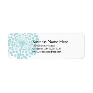 Blue Dandelion Return Address Labels 2