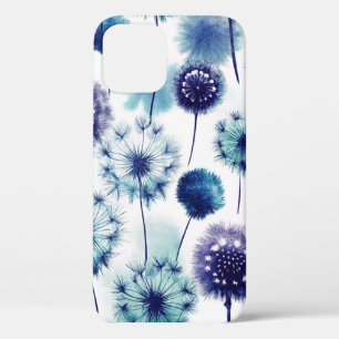 Blue Dandelion Watercolor iPhone 12 Case