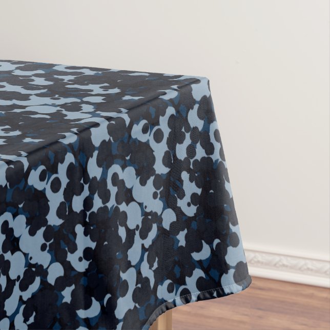 blue, dark blue, light blue abstract tablecloth (In Situ)