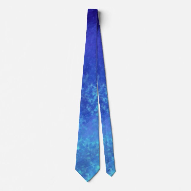 Blue Dark Cloud Effect Tie – Stand Out in Style (Front)