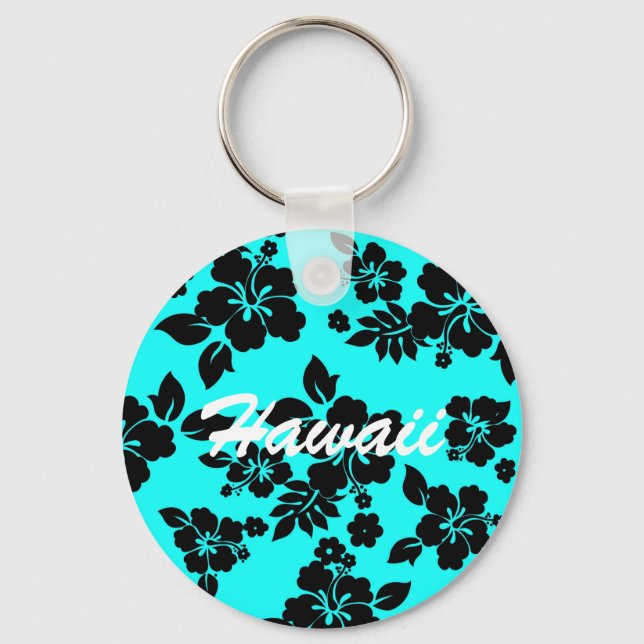 Blue Dark Hawaiian Key Ring (Front)