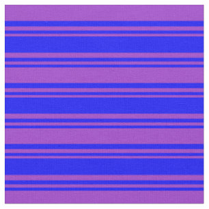 Blue & Dark Orchid Lined Pattern Fabric