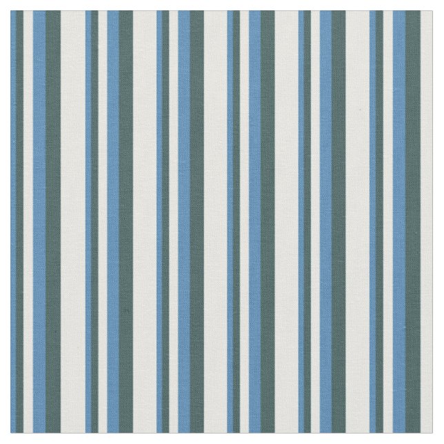 Blue, Dark Slate Grey, and Mint Cream Coloured Fabric (Close Up)