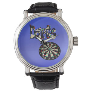 Blue Darts Logo Dartboard Design,   Watch