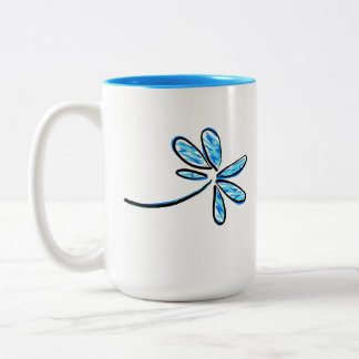 blue day Two-Tone coffee mug