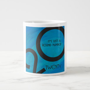 Blue Decade 20th Birthday Large Coffee Mug