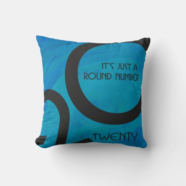 Blue Decade Birthdday Cushion (Front)