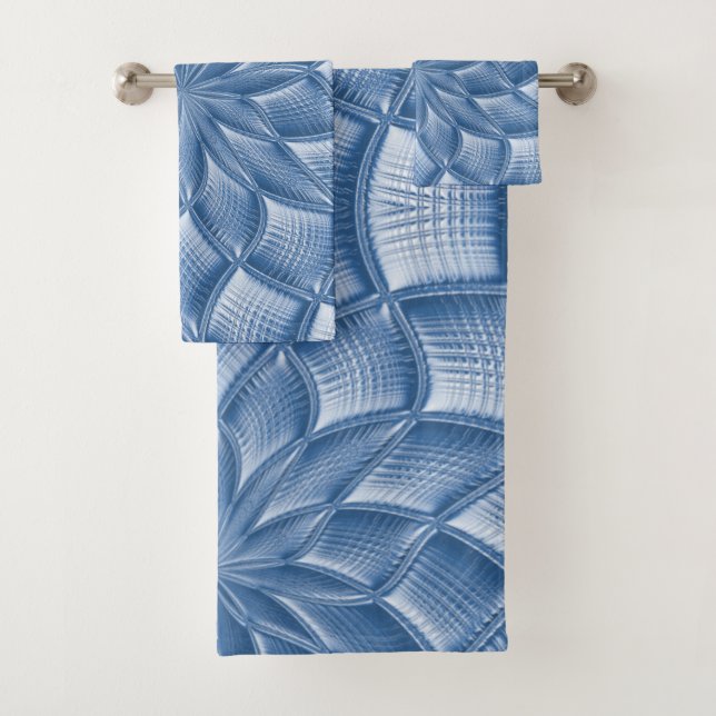 Blue Decorative Bath Towel Set (Insitu)