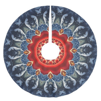 Blue Decorative Christmas Tree Skirt