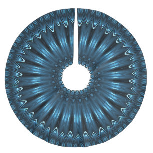 Blue Decorative Christmas Tree Skirt
