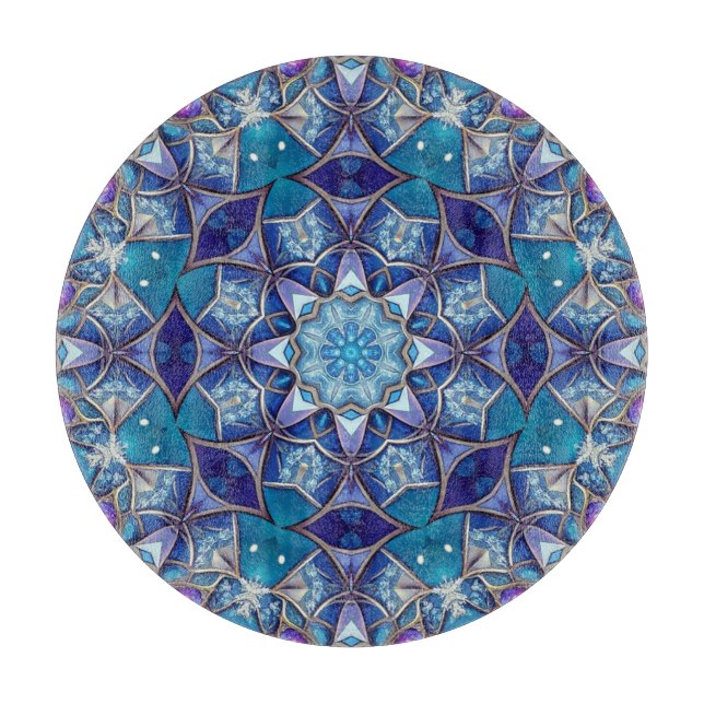 Blue Decorative Cutting Board (Front)