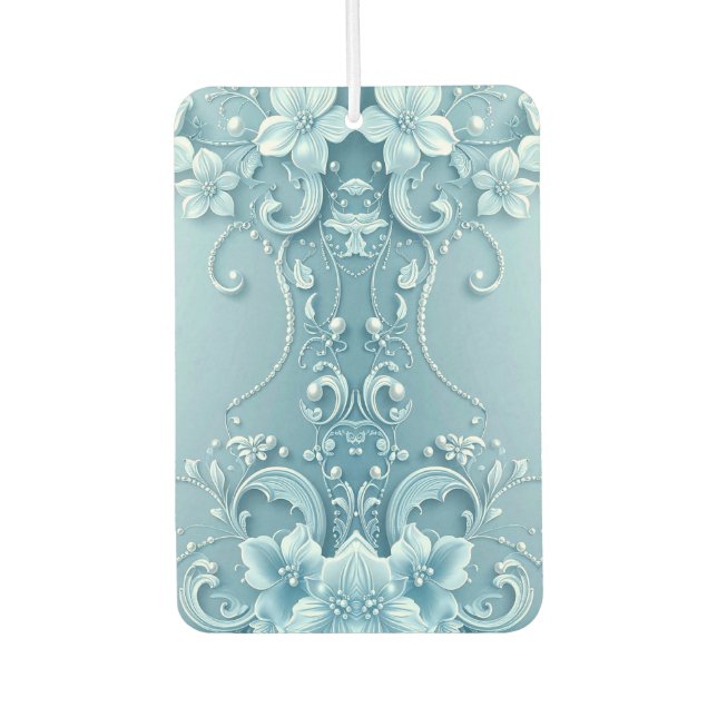 Blue Decorative Floral Air Freshener (Front)