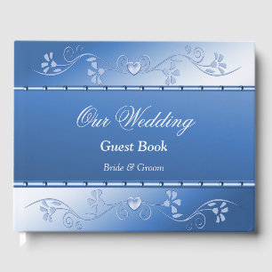Blue Decorative Frame Guest Book