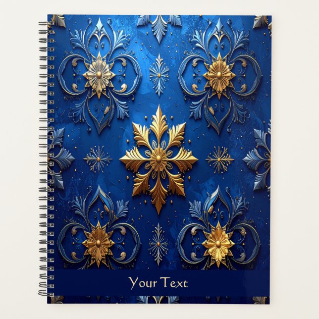 Blue Decorative Holiday Planner (Front)