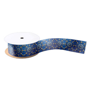 Blue Decorative Holiday Satin Ribbon