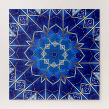 Blue Decorative Jigsaw Puzzle