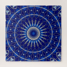 Blue Decorative Jigsaw Puzzle