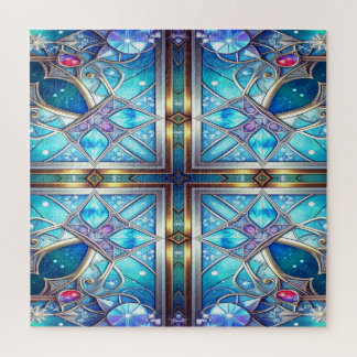 Blue Decorative Jigsaw Puzzle