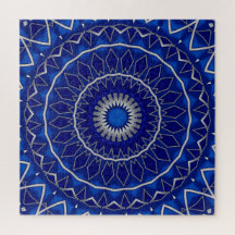 Blue Decorative Jigsaw Puzzle