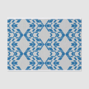 Blue, decorative, modern, trendy, cool geometric tissue paper