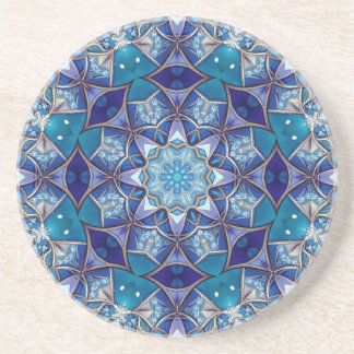 Blue Decorative Sandstone Coaster
